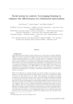 Social norms in context: Leveraging framing to enhance the