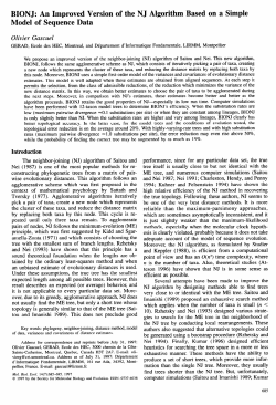 BIONJ: An Improved Version of the NJ Algorithm Based on a Simple