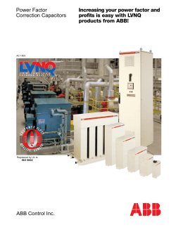 Increasing your power factor and profits is easy with LVNQ products