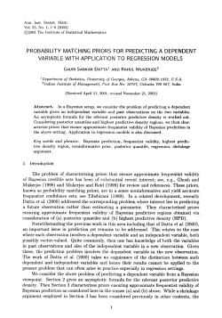 Probability matching priors for predicting a dependent variable with