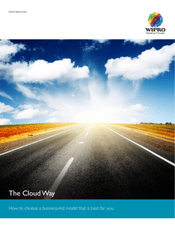 The Cloud Way - How to choose a business-led model that