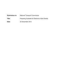 Preparing Australia for electronic work diaries