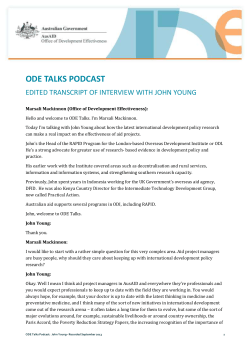 ode talks podcast - Department of Foreign Affairs and Trade