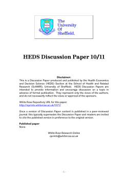 HEDS Discussion Paper 10/11