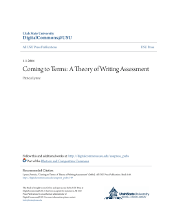 Coming to Terms: A Theory of Writing Assessment