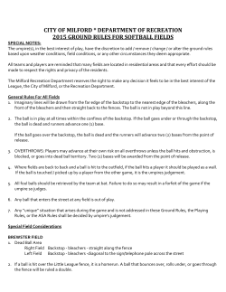 2017 Softball Ground Rules