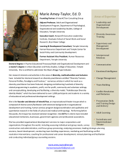 MARIE AMEY-TAYLOR Ed - Temple University Sites