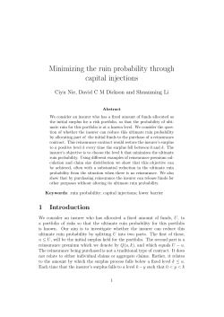 Minimizing the ruin probability through capital injections