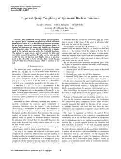Expected Query Complexity of Symmetric Boolean