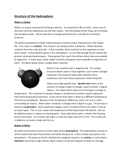 Structure of the Hydrosphere