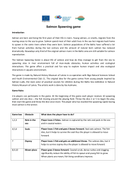 Salmon Spawning game