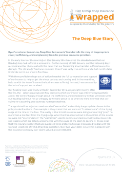 The Deep Blue Story - Ryan Insurance Group