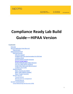 HIPAA Compliance - Converged Infrastructure