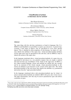 Classification of actions