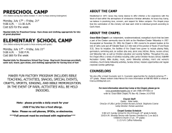 Link to Day Camp Brochure.