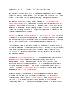 Appendices No. 5 Premier Doer`s Sheltered Records In order to