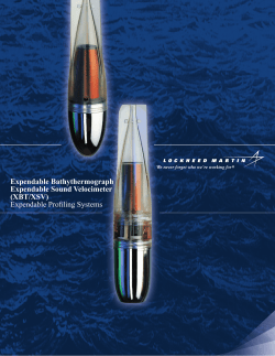 Expendable Bathythermograph Expendable Sound Velocimeter