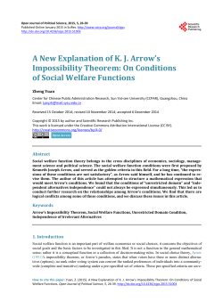 A New Explanation of KJ Arrow`s Impossibility Theorem