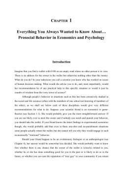 Prosocial Behavior in Economics and Psychology - diss.fu