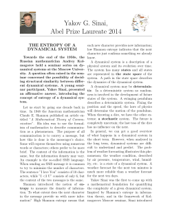 The Entropy of a Dynamical System