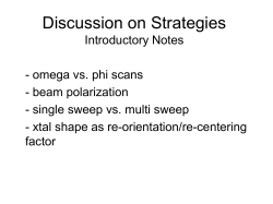 Discussion on Strategies Introductory Notes
