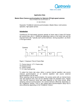 T2 t T1 N-1 N N+1 Camera
