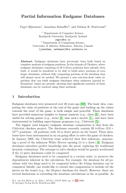 LNCS 4250 - Partial Information Endgame Databases