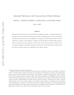 Intraday Patterns in the Cross