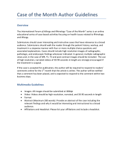 Case of the Month Author Guidelines