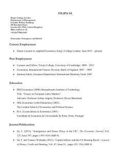 filipa s&aacute; - King`s College London