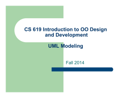 CS 619 Introduction to OO Design and Development UML