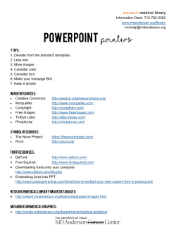 PowerPoint Pointers Handout