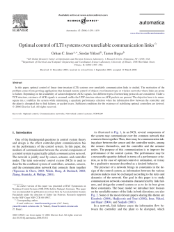 Optimal control of LTI systems over unreliable communication links