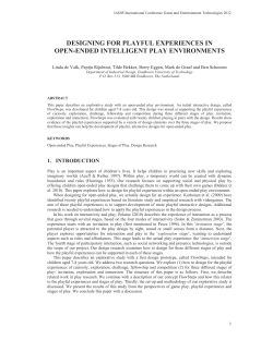 designing for playful experiences in open