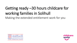 30 hours childcare for working families in Solihull