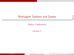 Multiagent Systems and Games