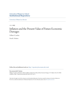 Inflation and the Present Value of Future Economic Damages