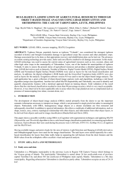 rule-based classification of agricultural resources through object