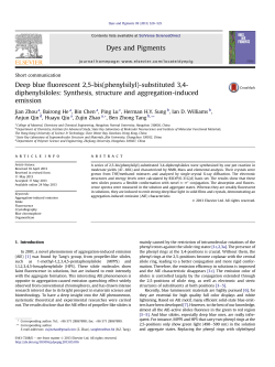 Deep blue fluorescent 2,5-bis(phenylsilyl)