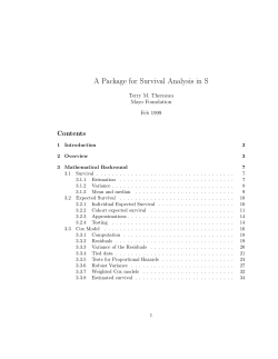 A Package for Survival Analysis in S
