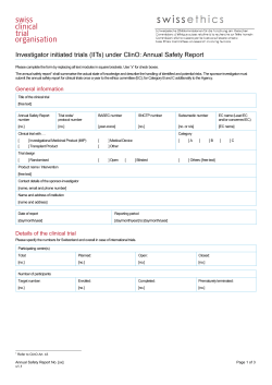 Investigator initiated trials (IITs) under ClinO: Annual