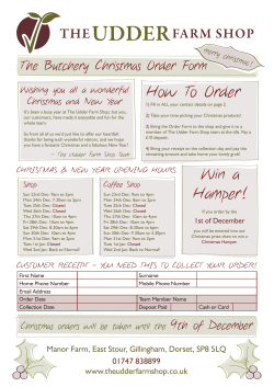 How To Order Win a Hamper!