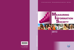Measuring the Information Society 2013