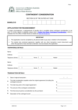 Contingent Consideration