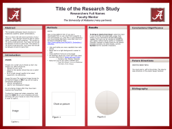 Poster Template 3 - The University of Alabama