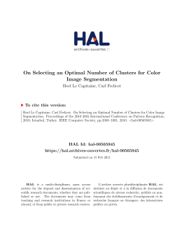 On Selecting an Optimal Number of Clusters for Color Image