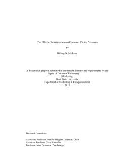 The Effect of Indecisiveness on Consumer Choice