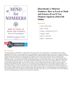 A Mind for Numbers
