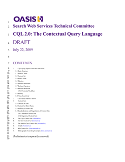 CQL Context set