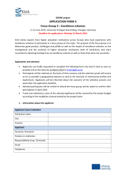 Application form Focus Group 3